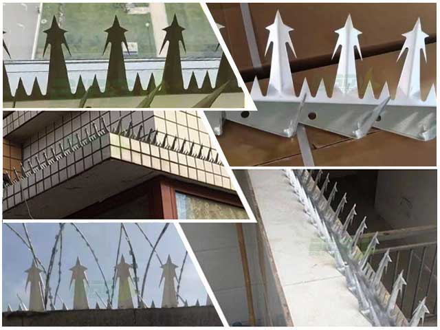 Powder Coated Metal Anti-Climb Fence Wall Spikes